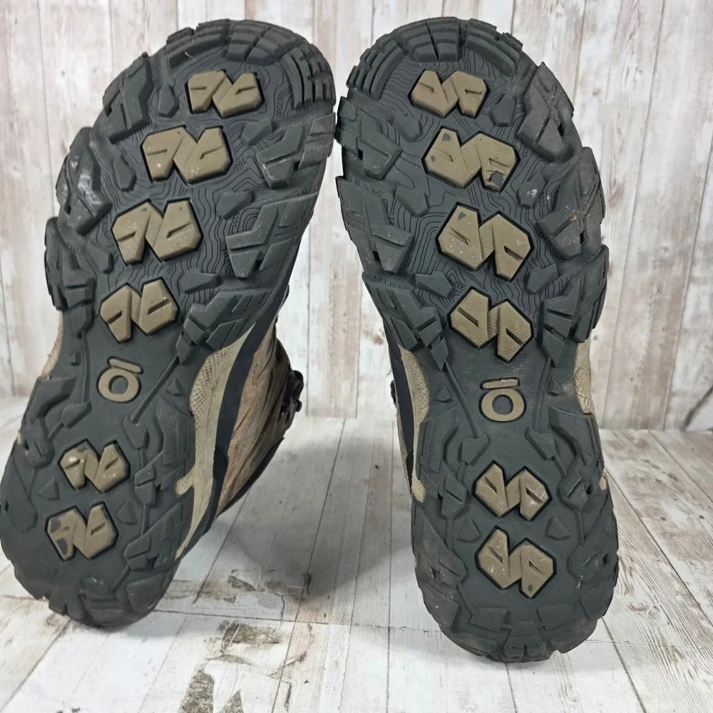 Oboz Bridger Mid B-DRY Mens‎ 13 Waterproof Hiking Boots Walnut Brown Leather